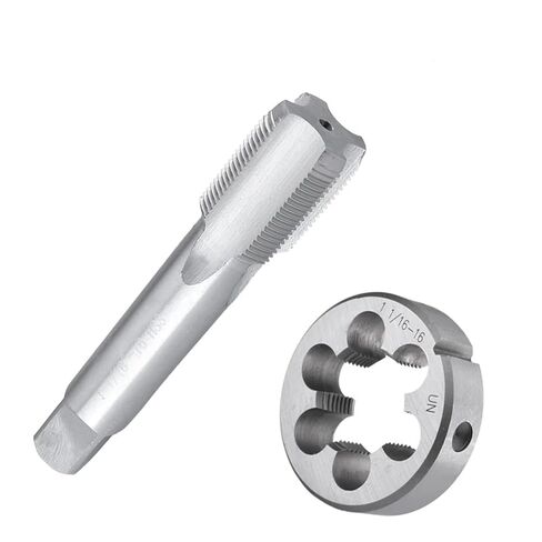 1-1/16-16 1-1/16-18 1-1/16-20 مجموعة الصنبور والقالب لليد اليمنى، صنابير الخيوط HSS والقوالب الدائرية (1-1I16-16 UN) in Kuwait