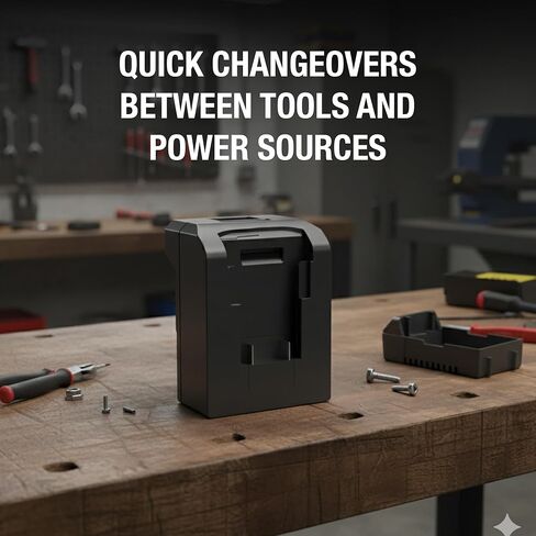 NAVAC NABA1 18V Battery Adapter Compatible with DeWalt - Fits NP2D, NP4D, NP6D Series Tools - Durable Cross-Platform Power Solution for HVAC Technicians, Contractors, and Field Pros in Saudi Arabia
