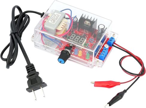 LM317 طقم منظم الجهد القابل للتعديل AC 110V إلى DC 1.25V-12V إمدادات الطاقة DIY طقم إلكترونيات مع الفولتميتر للبالغين in Kuwait