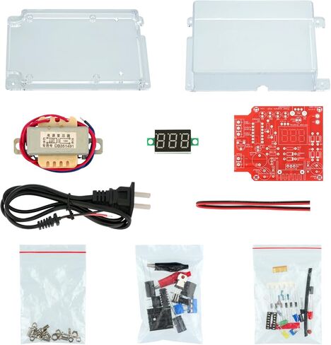 LM317 طقم منظم الجهد القابل للتعديل AC 110V إلى DC 1.25V-12V إمدادات الطاقة DIY طقم إلكترونيات مع الفولتميتر للبالغين in Kuwait