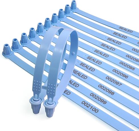 100 قطعة من أختام الشاحنات البلاستيكية، واضحة للتلاعب، كل ختم مرقم بالتسلسل، يستخدم للشاحنة اللوجستية، والمقطورة، وختم بلاستيكي للاستعمال مرة واحدة، نوع القابس (أحمر) in Kuwait