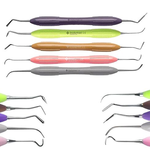 Dental Composite Placement Filling Instruments Silicon Handle Restoration Plugger/Spatula Appling Condensing Resin Tooth Restoration Set Of 5 in Saudi Arabia