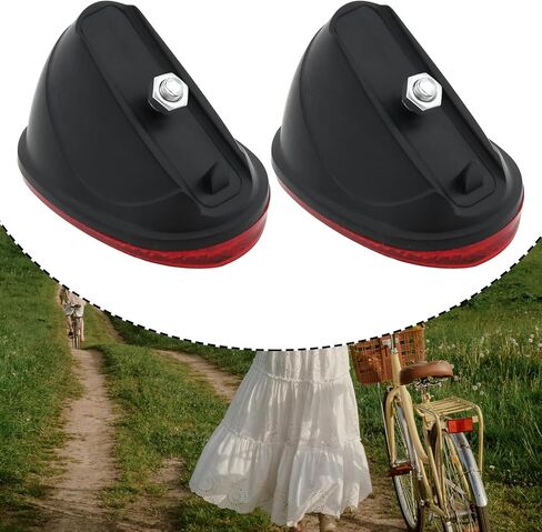 ECSiNG 2Pcs Bike Oval Rear Fenders Reflector 62x43mm Compatible with Most Bicycles with Fenders in Saudi Arabia