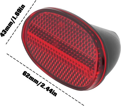 ECSiNG 2Pcs Bike Oval Rear Fenders Reflector 62x43mm Compatible with Most Bicycles with Fenders in Saudi Arabia