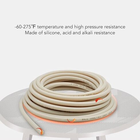 AUNMAS 1m BPT Silicone Tube, 6.4mm ID x 9.6mm OD High Temperature Proof Flexible Peristaltic Pump Hose for DIY Peristaltic Pump Transfer in Saudi Arabia