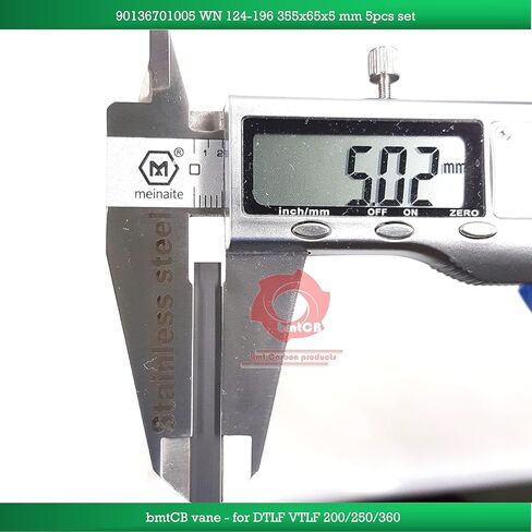 bmtCB Carbon Vane Set for Becker Pump DTLF200 VTLF200 DTLF250 VTLF250 DTLF360 VTLF360 DTLF VTLF2.200 DTLF VTLF DVTLF250 DVTLF 2.250 90136701005 WN124-196 355x65x5mm (5pcs kit) in Saudi Arabia
