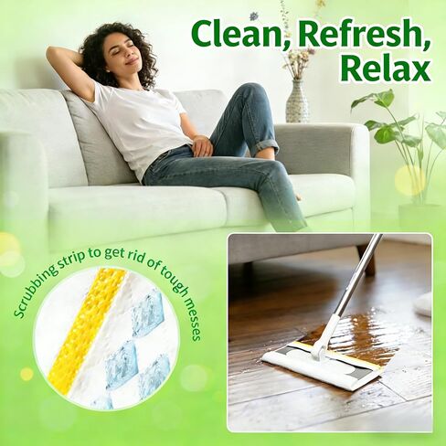 76 قطعة قابلة لإعادة التعبئة متوافقة مع مكنسة سويفر، 40 قطعة قماش جافة و36 وسادة مبللة، وسادات ممسحة قابلة لإعادة التعبئة لتنظيف الأرضيات in Kuwait