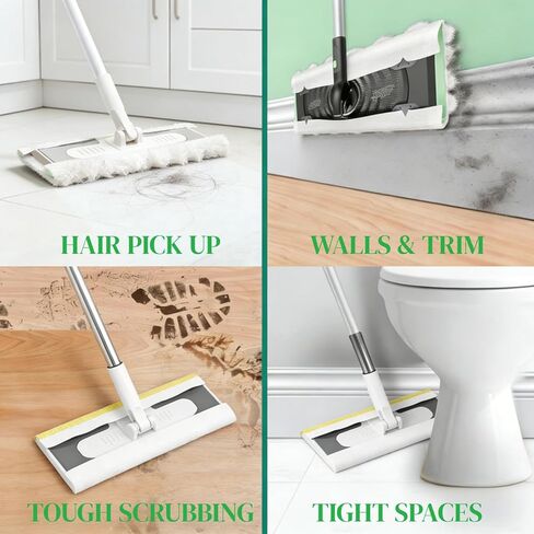 76 قطعة قابلة لإعادة التعبئة متوافقة مع مكنسة سويفر، 40 قطعة قماش جافة و36 وسادة مبللة، وسادات ممسحة قابلة لإعادة التعبئة لتنظيف الأرضيات in Kuwait