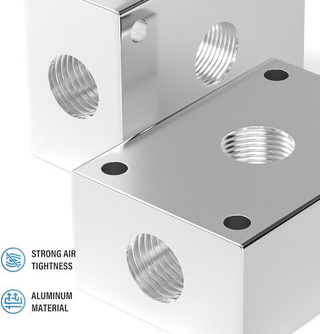 TAILONZ PNEUMATIC 1/4"NPT Push-in Connection Shunt Push to Connect Fittings Manifold Block Assembly Pneumatic Kits with 1/4"OD x 1/4"NPT Straight Connector and 1/4"OD Elbow Connector (Pack of 8) in Saudi Arabia
