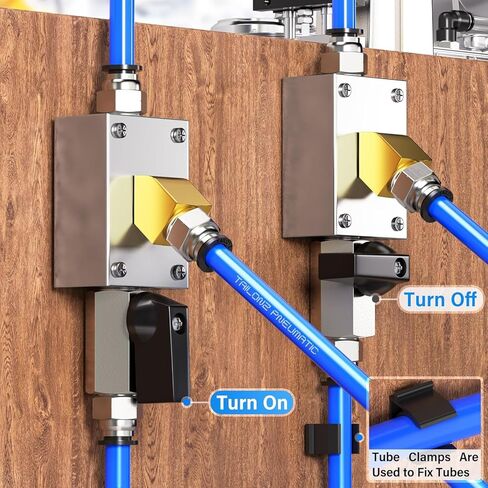 TAILONZ PNEUMATIC 1/4"NPT Push-in Connection Shunt Push to Connect Fittings Manifold Block Assembly Pneumatic Kits with 1/4"OD x 1/4"NPT Straight Connector and 1/4"OD Elbow Connector (Pack of 8) in Saudi Arabia