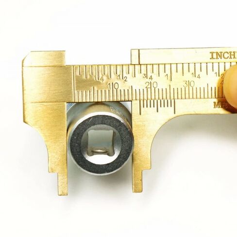 100mm (3.94in) Easy Sliding Gauge Brass Vernier Caliper Ruler Measuring Tool Double Scales mm/inch Mini Brass Pocket Ruler in Saudi Arabia
