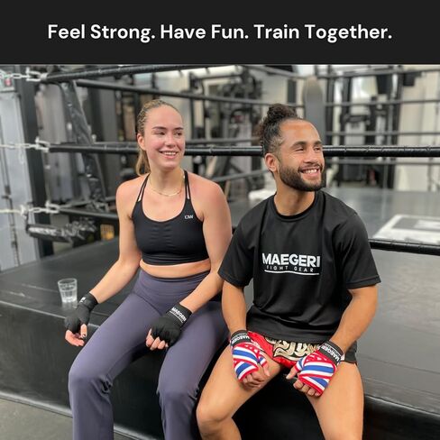 Muay Thai Hand Wraps 180 Inch – Thai Flag Elastic Boxing Hand Wraps for Muay Thai, Kickboxing & MMA – Muay Thai Wrist Wraps for Men & Women – Professional Training Equipment in Kuwait