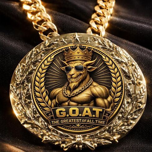 سلسلة بطل ميدالية الماعز العضلية مقاس 6 بوصات - ميدالية جائزة رياضية لكرة القدم وكرة القدم وكرة السلة وكأس الفائز المضحك للأطفال والكبار in Kuwait