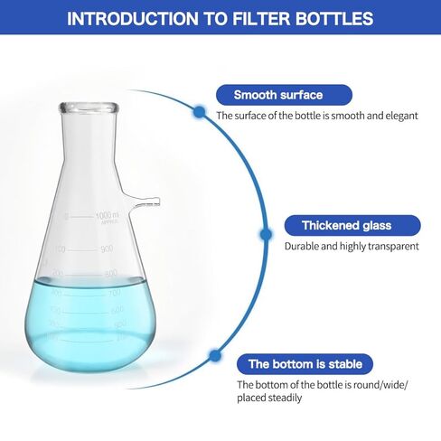 مجموعة تصفية قمع Lab Buchner مع سيراميك Buchner مقاس 80 مم ودورق مفرغ سعة 1000 مل in Kuwait