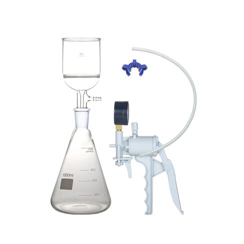 1000ml Suction Filtration Kit 250ml Pore Buchner Funnel 1L Erlenmeyer Flask with Handle Vacuum Pump in Saudi Arabia