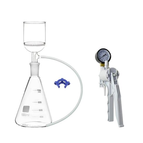 1000ml Suction Filtration Kit 250ml Pore Buchner Funnel 1L Erlenmeyer Flask with Handle Vacuum Pump in Saudi Arabia