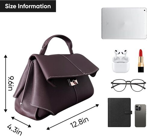 حقائب اليد الفاخرة للنساء جلدية حقيبة وأكياس مصممة المقبض الأعلى in Kuwait