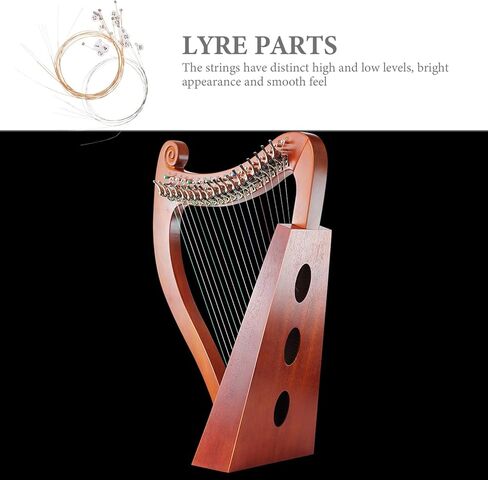 Vaguelly 16 قطعة Lyre سلاسل سلك الموسيقى ل Lap Harp استبدال سلاسل عدة مجموعة كاملة Lyre الملحقات in Saudi Arabia