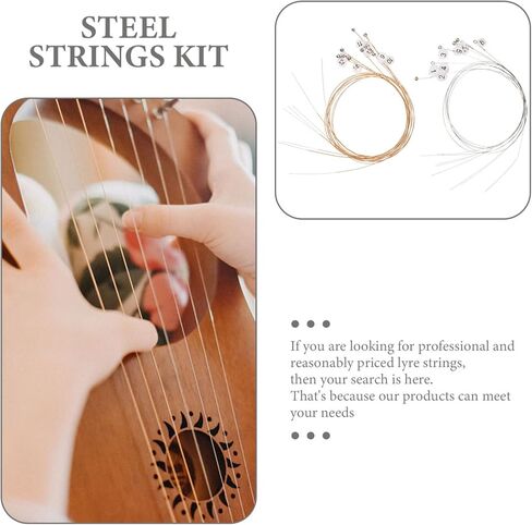 Vaguelly 16 قطعة Lyre سلاسل سلك الموسيقى ل Lap Harp استبدال سلاسل عدة مجموعة كاملة Lyre الملحقات in Saudi Arabia