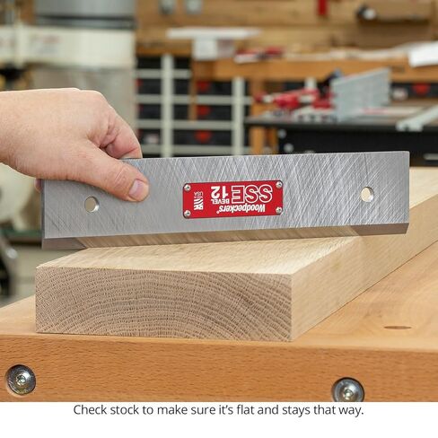 Woodpeckers Steel Straight Edge - 12" No Bevel Precision Machinist Reference Ground to Within ±.0002" per Foot for Checking Machines + Tools in Saudi Arabia