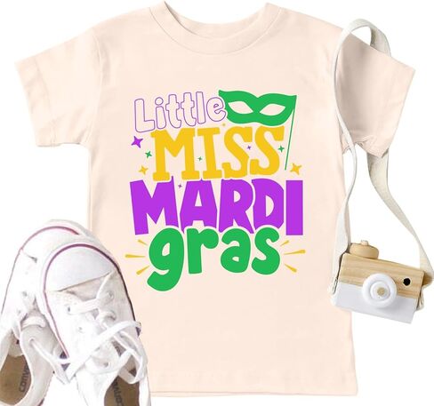 القمصان الصغيرة Mardi Gras: Boys Girls Fat Tuesday T-Shirt New Orleans Party Short Sleeve Mardi Gras Mask قمم in Kuwait