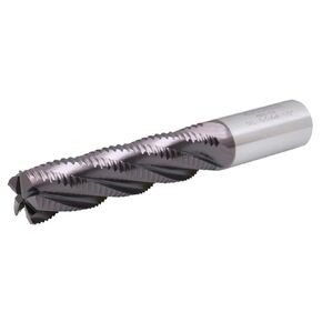 Accusize Industrial Tools Standard Tooth M42 8% Cobalt Tialn Roughing End Mill, 1'' by 1'' by 4'' Flt Length, 1102-0114