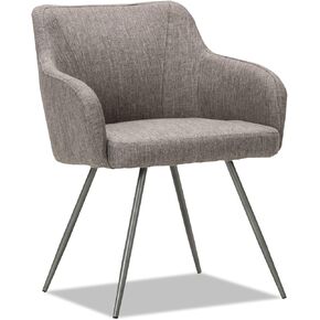 Alera Captain Series Guest Chair, 23.8" x 24.6" x 30.1", Gray Tweed Seat, Gray Tweed Back, Chrome Base