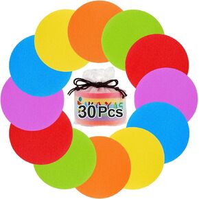 30Pcs Carpet Spots Markers for Classroom, Carpet Circles Carpet Markers for Kids Elementary School Supplies, Removable Carpet Floor Dots for Teachers Classroom Decoration