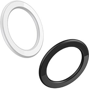 Mag-Safe Ring Holder, Magnet Hands-Free Mirror Shower Wall Mount Magnetic Sticker Car Accessories Phone Stand for Bathroom Wall Fit iPhone15 14 13 12 Pro Max Plus Mini (Black)