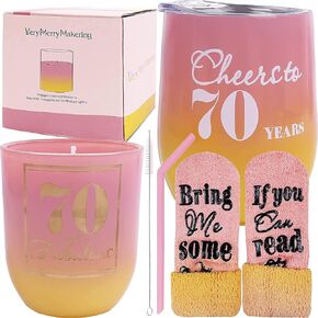 70th Birthday Gift for Women, 70 and Fabulous, 70th Glass, 70th Birthday Tumbler, 70th Birthday Gift for Mom, Gift for a 70 Year Old Woman, 70 year old gifts, 70th Birthday Cup, Happy 70th Bday Gifts