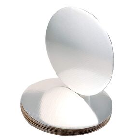 10" Silver Round Coated Cakeboard, 6 ct.