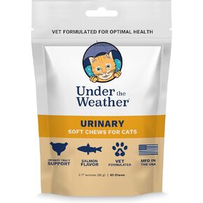Under The Weather Pet Urinary Tract Support Chews for Cats | Promote Healthy Urinary Function in Cats | 60 Star Shaped Soft Chews