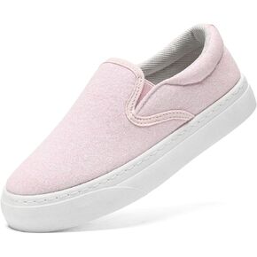 Toddler Sneakers for Girls Boys Low Top Slip On Kids Canvas Casual Shoes Comfortable Walking Sequins Glitter Shoes