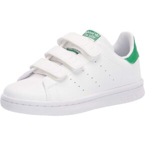 حذاء رياضي adidas Originals Stan Smith (نهاية النفايات البلاستيكية)، أبيض/أبيض/أخضر، 1.5 US للجنسين للأطفال الصغار