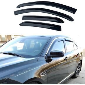 94194 Sunproof Waterproof Side Window Wind Deflector, 4pcs Protective Replacements Rain Guards Set, Window Visor fit for 2010-2018 Ford Taurus