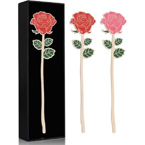 Metal Red Rose Pink Rose Bookmark Gift, Bookmarks for Women Mother's Day, Girlfriend and Friend Graduation, Teacher's Day, Thanksgiving,Cute Bookmarks Gift, Bookmarks for Book Lovers