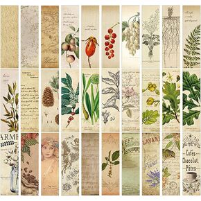 Vintage Pretty Bookmarks for Women, Bookmarks for Book Lovers 30 Pcs (Book of Green)