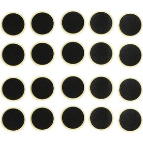 20Pcs Black Bike Tire Patch Kit,Glueless Bike Repair Patch, Round Bicycle Tube Patches,Bike Inner Tube Repair Kit,Bike Patch Kit for Road and Mountain Bikes Tire Repair Kits Tires and Tubes
