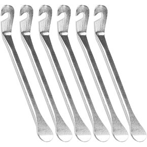 6PCS Bicycle Tire Lever Premium Metal Spoon Lever Tire Changing Tool Tyre Spoon Iron Changing Set Road and Mountain Bike Tire Pry Tool Kit