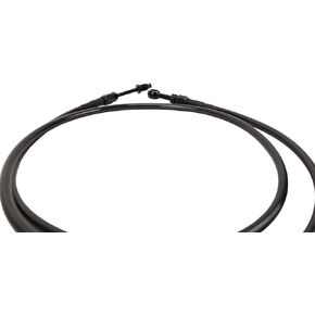 POWERJAMES +10" Extended Smoky Black Stainless Steel 83.0" 210cm Hydraulic Clutch Cable Line for Harley Davidson Touring Street Glide Road Glide Ultra Limited Electra Glide 2017-Later