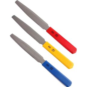 Tapered Nut Files Double Edge Nut Slotting Files Set Fret Crowning Files Luthier Tools for Electric Guitar Set of 3Pcs.
