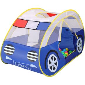 Police Car Kids Pop Up Play Tent - Foldable Indoor and Outdoor Pretend Play Interactive Playhouse | Foldable & Quick Set Up Role Playing Tent for Kids