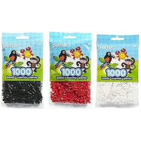 Perler Beads Bead Bag, White (White-Black-Red) (Original Version) (Original Version)