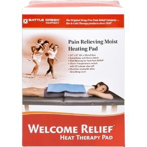 Battle Creek Welcome Relief Moist or Dry Heating Pad, 14" X 24", Washable, Fast-Heating