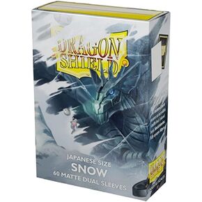 Arcane Tinmen Dragon Shield Japanese Size Sleeves – Matte Dual Snow 60CT - Card Sleeves Smooth & Tough - Compatible with Pokemon, Yugioh, & Magic The Gathering – MTG, TCG, OCG, (AT-15105)