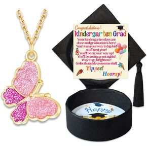Graduation Necklace for Her Graduation Gifts Butterfly Necklace for Graduates Daughter Granddaughter Graduating Gift with Graduation Cap Box and Card for Graduate Niece Happy Graduation Necklaces Congratulations Grad Gold Ideas Jewelry