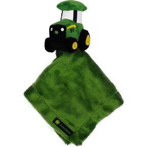 John Deere Baby Cuddle Snuggle Security Blanket Boy Girl Farm Tractor Toy, Green, One Size