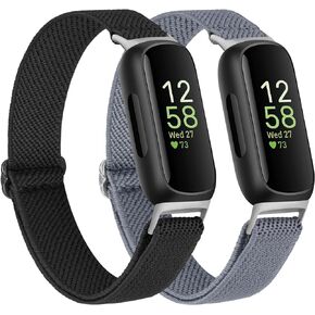Meliya Bands Compatible with Fitbit Inspire 3/Inspire 2/Ace 3/Ace 2, Soft Nylon Elastic Braided Sport Strap Wristbands for Women Men