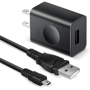PwrON USB محول الطاقة سلك شاحن البطارية لسوني Cybershot DSC-W830 / W830s / W830b / W830p / W830r / W830l / W830k / W800/ W810 / W310 / W320 / W330 / W370 / سلسلة الكاميرا الرقمية
