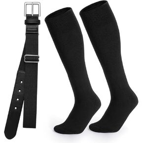 Baseball Socks and Belt Combo for Youth Adult - Softball Socks and Belts for Boys and Grils